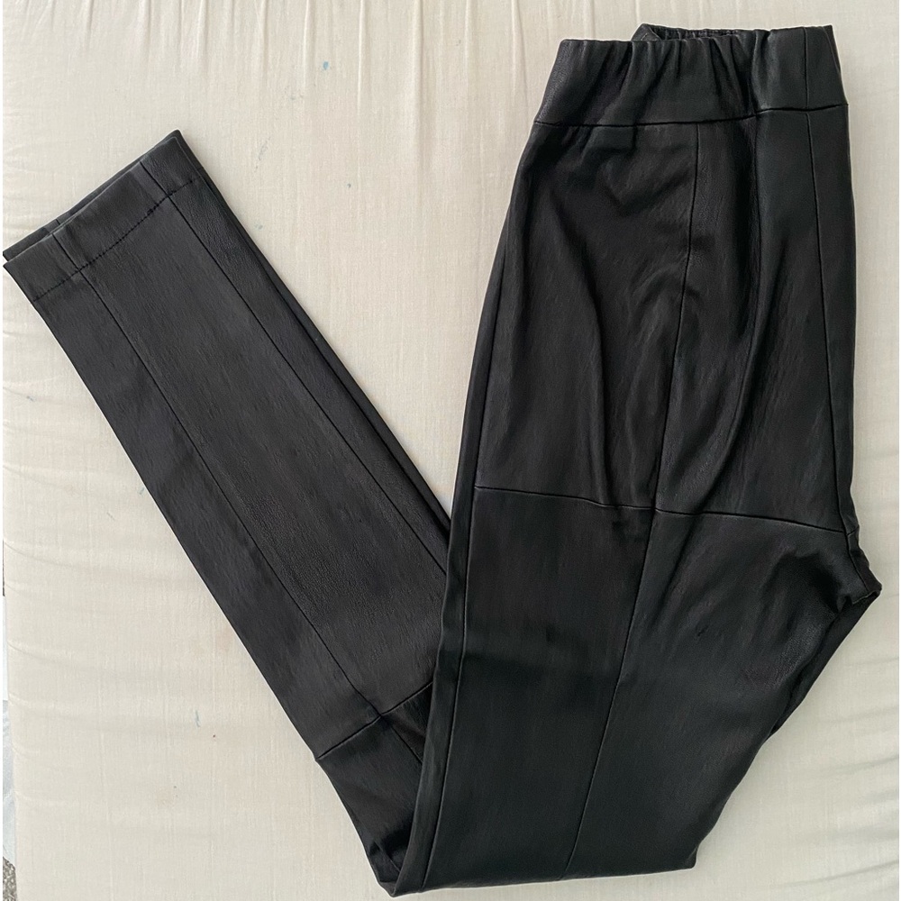 Authentic Tory Burch leather leggings skinny pants XS S